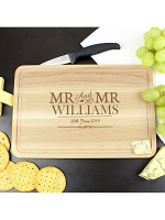 Personalised Mr & Mr Large Chopping Board