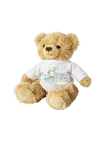 Personalised Blue Church Message Teddy Bear