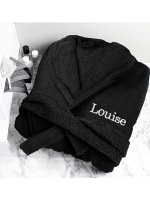 Personalised Black Dressing Gown