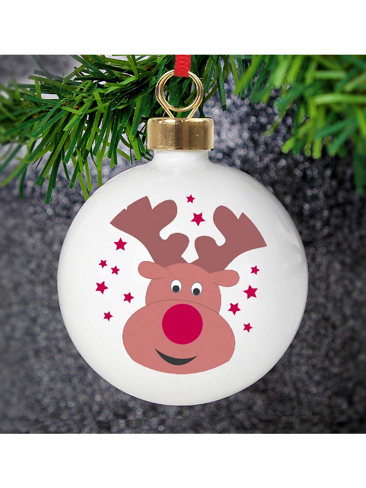 Personalised Reindeer Bauble