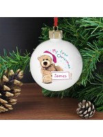 Personalised Teddy 1st Christmas Bauble