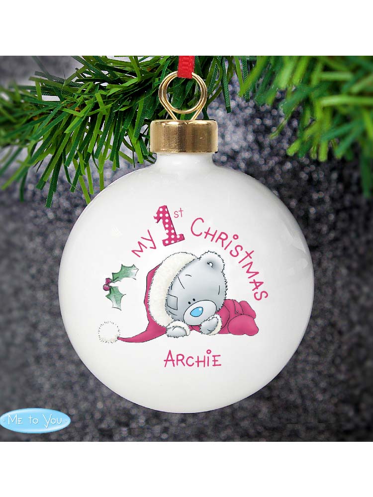 Personalised Me To You My 1st Christmas Bauble