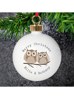 Personalised Woodland Owl Bauble