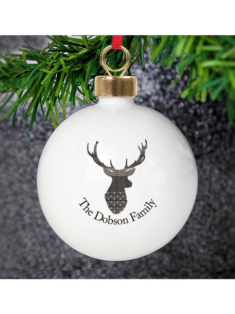 Personalised Highland Stag Bauble