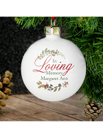 Personalised In Loving Memory Wreath Bauble