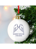 Personalised Angel Wings Bauble