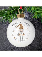 Personalised Scandinavian Christmas Gnome Bauble