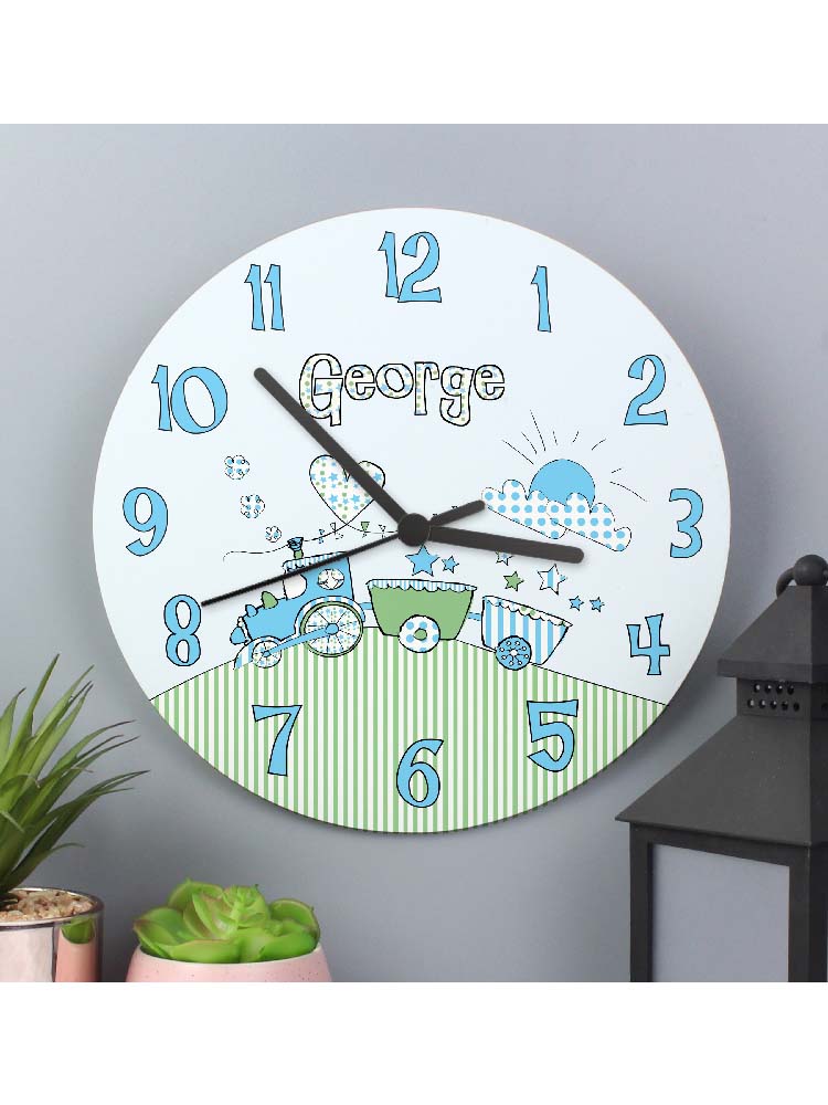 Personalised Whimsical Train Clock