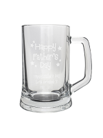 Personalised Happy Father's Day Stars Pint Stern Tankard