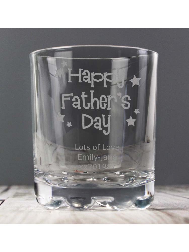 Personalised Happy Father's Day Stars Tumbler