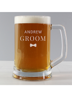 Personalised Groom Pint Stern Tankard