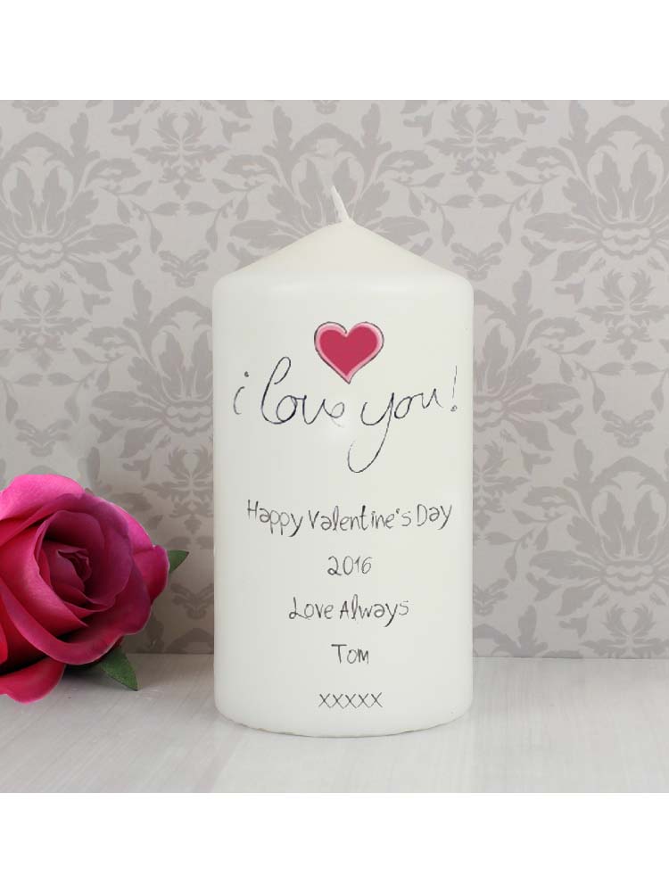 Personalised I Love You Candle