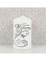 Personalised Flower Pattern Candle