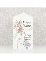 Personalised Daffodil Chick Easter Candle