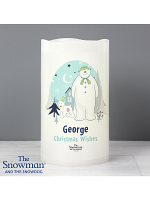 Personalised The Snowman and the Snowdog LED Candle