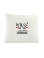 Personalised Mr & Mrs Cushion Cover