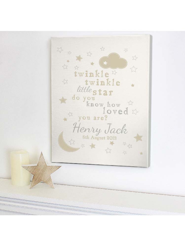 Personalised Twinkle Twinkle Canvas