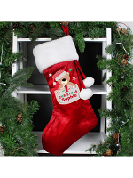 Personalised Pocket Teddy My 1st Christmas Luxury Stocking