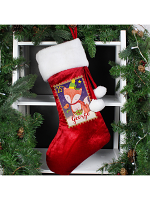 Personalised Festive Fox Luxury Stocking