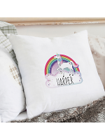 Personalised Unicorn Cream Cushion Cover