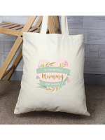 Personalised Floral Heart Mothers Day Cotton Bag