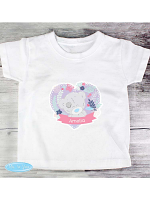 Personalised Tiny Tatty Teddy Girl's T-shirt 2-3 Years