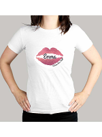 Personalised Rose Gold Lips Hen Party T-Shirt - White Small