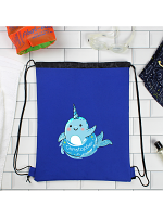 Personalised Narwhal Blue Swim Bag