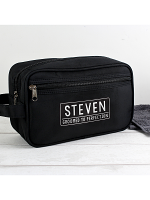 Personalised Free Text Black Vanity Bag