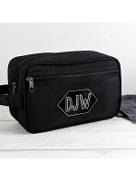 Personalised Initials Black Vanity Bag