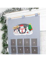 Personalised Christmas Penguin Advent Calendar In Silver Grey