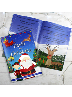 Personalised Boys ""It's Christmas"" Story Book, Featuring Santa and his Elf Jingles