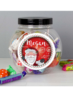 Personalised Santa 'Nice list' Sweet Jar