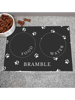 Personalised Black Pet Placemat