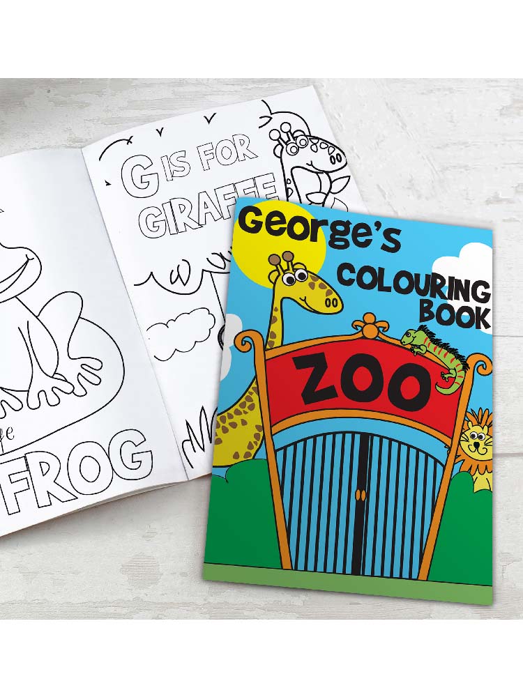 Personalised Zoo Colouring Book