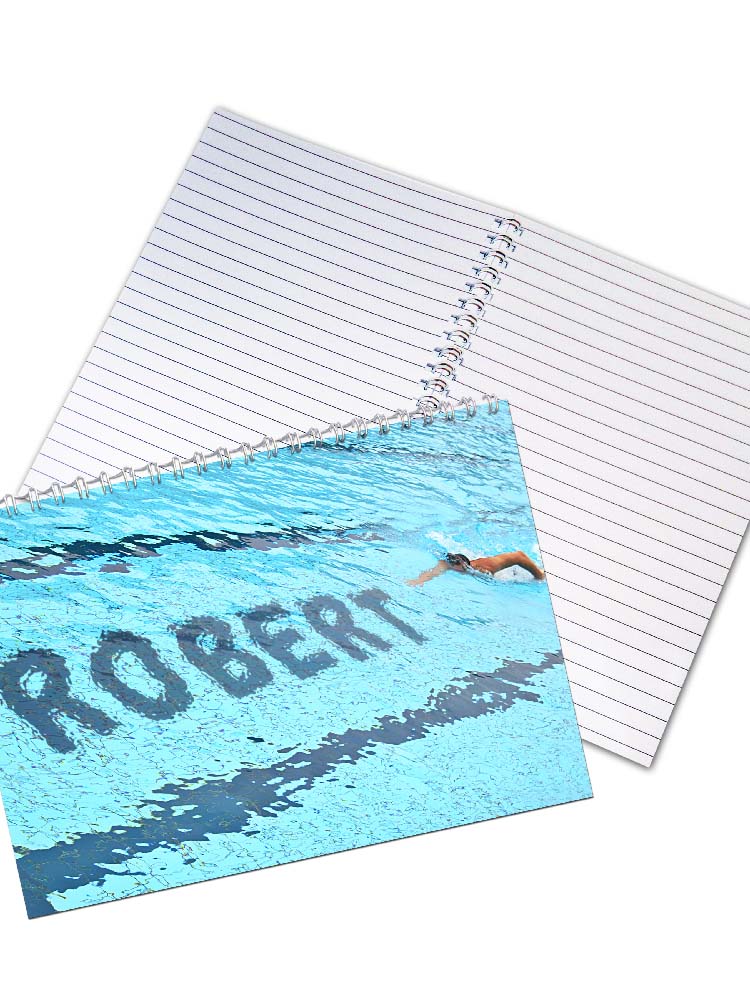 Personalised Swimmer A5 Notebook