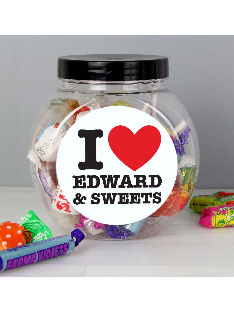 Personalised I HEART Sweet Jar