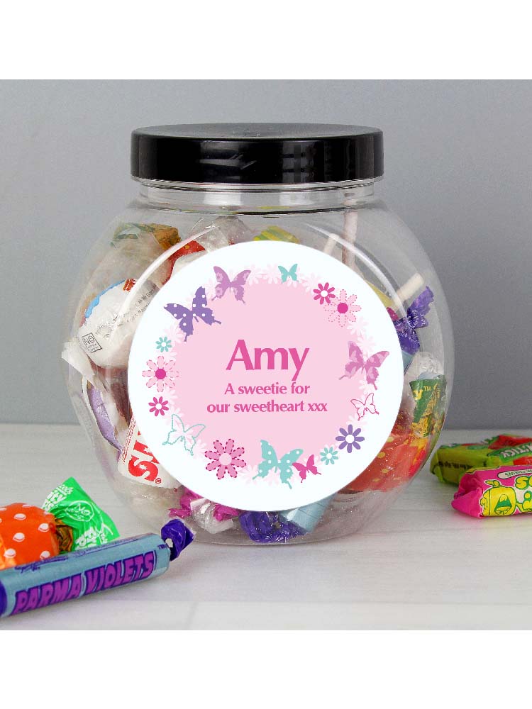 Personalised Butterfly Sweets Jar