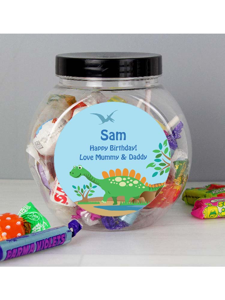Personalised Dinosaur Sweets Jar