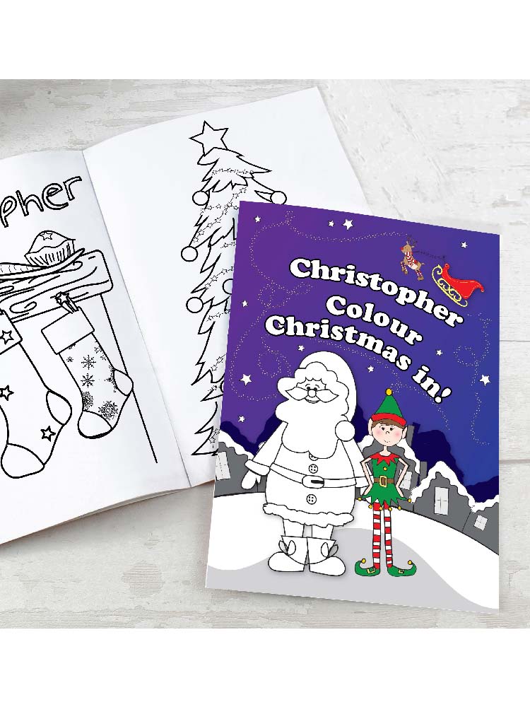 Personalised Its Christmas Elf Colouring Book