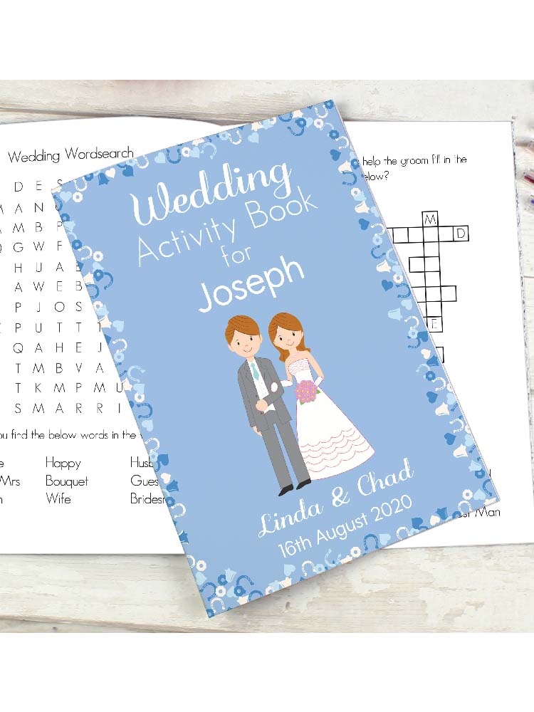 Personalised Wedding Activity Book for Boys