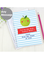 Personalised Apple for the Teacher A5 Notebook