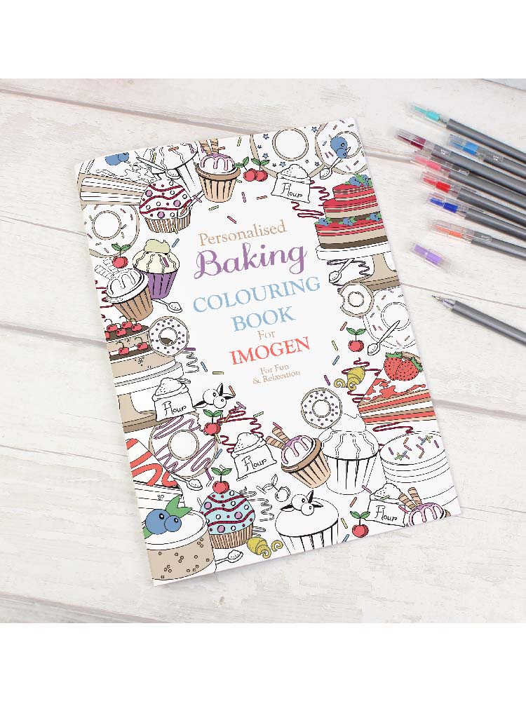 Personalised Baking Colouring Book