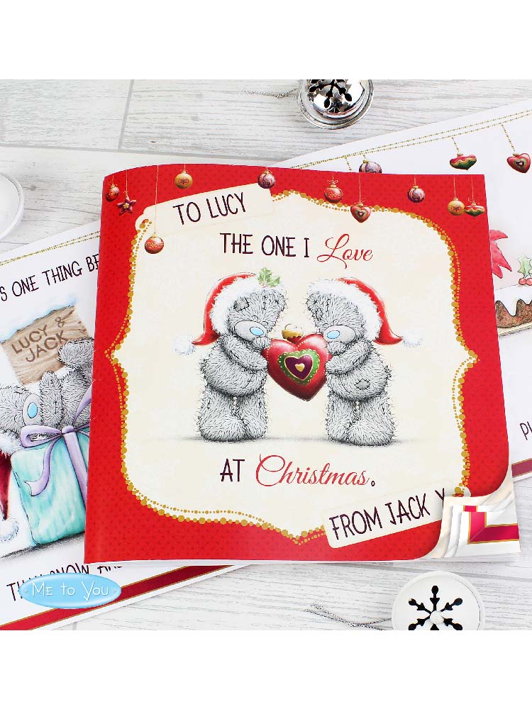 Personalised Me to You The One I Love at Christmas Poem Book