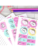 Personalised Baby Unicorn Sticker Set