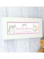 Personalised Baby Unicorn Name Frame