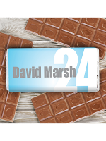 Personalised Blue Number Milk Chocolate Bar