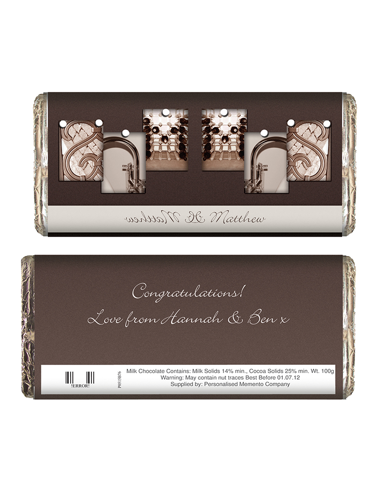 Personalised Affection Art Mr & Mrs Milk Chocolate Bar