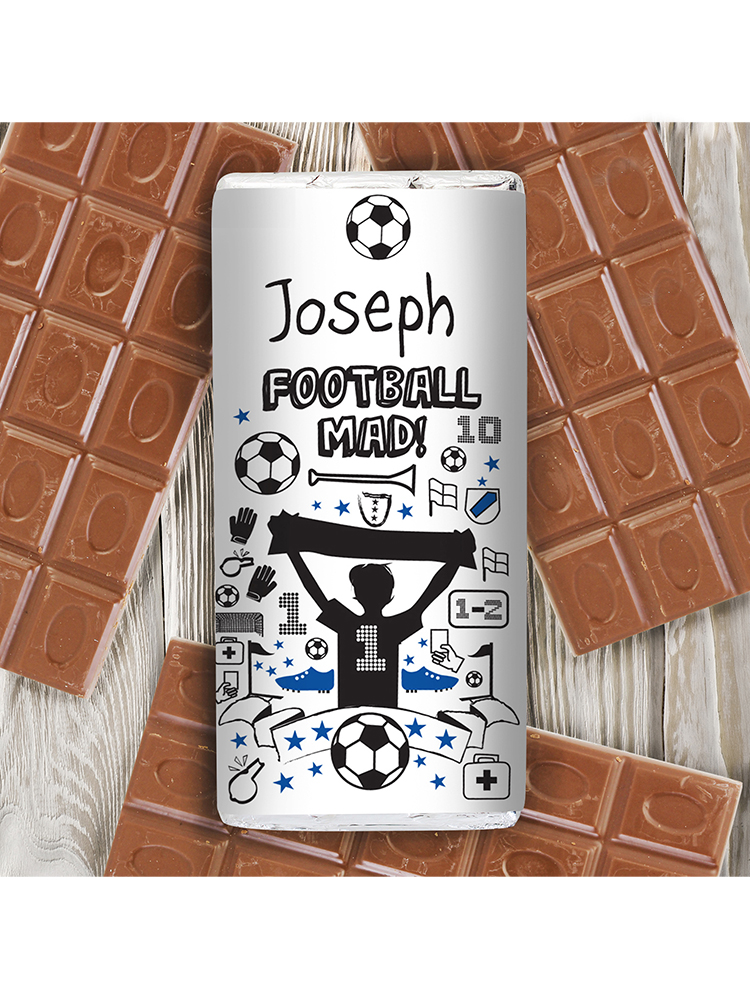 Personalised Football Milk Chocolate Bar