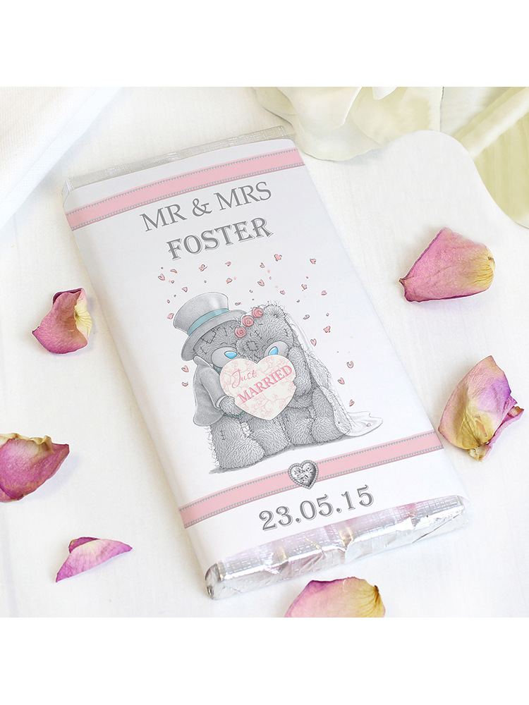 Personalised Me To You Wedding Couple Milk Chocolate Bar